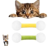 Q Tip Cat Toy, Qtip Cat Toy, Cats Kicker Toys Set of 6 PCS Designed for Indoor Pets, Big Interactive Kitty Kick Sticks, Sturdy Teething Chew Toys (2COLORS-D)