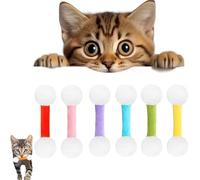 Q Tip Cat Toy, Qtip Cat Toy, Cats Kicker Toys Set of 6 PCS Designed for Indoor Pets, Big Interactive Kitty Kick Sticks, Sturdy Teething Chew Toys (6COLORS)