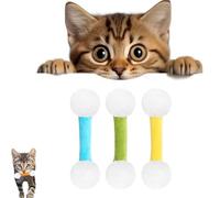 Q Tip Cat Toy, Qtip Cat Toy, Cats Kicker Toys Set of 6 PCS Designed for Indoor Pets, Big Interactive Kitty Kick Sticks, Sturdy Teething Chew Toys (3COLORS-C)