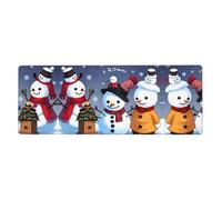 Q Version Snowman Printing Extra Large Mouse Pad 12x31.5in for Office, Gaming, and Learning - Durable, Comfortable, and Environmentally Friendly