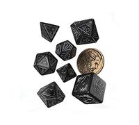 Q-Workshop 85244 The Witcher Dice Set: Geralt - Silver Sword (7) Card Game, Multi-Colour