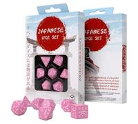 Q-Workshop 89504 Japanese Dice Set - Sweet Spring Memory (7) Accessories, Multi-Colour