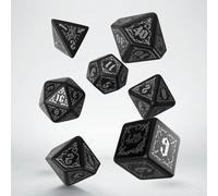Q-Workshop Dice Set Bloodsucker - Black & Silver - 7 pcs - QWOBSU37