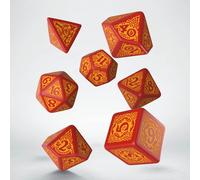 Q-Workshop BNIB Dragon Slayer Red & Orange Dice Set
