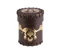 Q-Workshop BNIB Flying Dragon Brown & Golden Leather Dice Cup