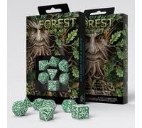 Q-Workshop BNIB Forest White & Green Tundra Dice Set