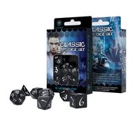 CLASSIC RPG DICE SET BLACK AND WHITE STORY ROLE PLAYING GAMES Q-WORKSHOP NEW