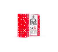 Full Pack of D6s: Red & White