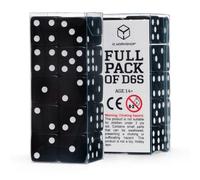 Full Pack of D6s: Black & White