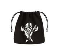 Q-Workshop Dwarven Dice Bag Black Cotton Pouch for RPG D&D