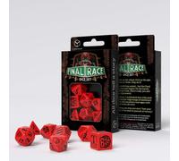 Q-Workshop Final Race Engine Roar Rot Schwarz 7-Piece RPG Dice Set