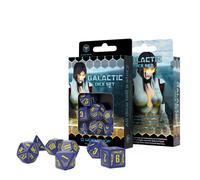 Q-Workshop Galactic RPG Dice Set Navy & Yellow 7pc Polyhedral
