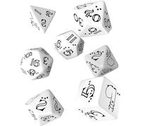 Q Workshop High Quality Bright Present Llama White and Black StAndard Dice Set