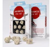 Q-Workshop Last Words Stone Japanese RPG Dice Set 7pc Beige for DnD