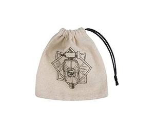 Q-Workshop QWODWA41 Dwarven Basic Dice Bag, Beige/Black