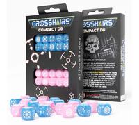 Q-WORKSHOP RPG Dice Set Compact W6 20x Crosshairs Cube Blue Pink