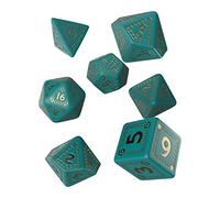 Q-Workshop RQU97 RuneQuest Turquoise/Gold Dice Set (7)