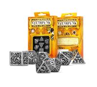 Q Workshop Steampunk Design Crafted In Metal Finest Polyhedral Dice Set of 7