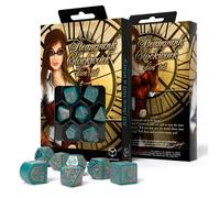 Q-Workshop Steampunk Nautical Apparatus Turquoise Copper RPG Dice Set