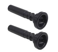 Q-XIAOKEAI,2pcs Black/White Plastic Trumpet Mouthpiece for Trumpet Accessories Black