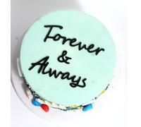 Q022 Always and Forever Cake Topper, Black Acrylic Always Cake Topper,Acrylic Black Wedding Cake Decorations for Bridal Shower Engagement Bachelorette Party Decoration Supplies