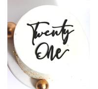 Q032 Acrylic twenty one Cake Topper, 21th Birthday Cake Toppers, 21th Anniversary Party Decor, Cheers to 21 Years Birthday Wedding Anniversary Party Decorations