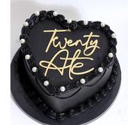 Q044 Twenty Ate Birthday Cake Topper - 20th and 29th Birthday Decoration, Funny Twenty Eight Anniversary Party Favor Supplies, Photo Decoration Props