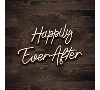 Q078 Happily Ever After Wedding Sign, Wooden Wedding Wall Sign for Wedding, Wood Letters Sign, Wall Hanging Art Decorations Photo Prop for Bridal Shower Engagement Decor
