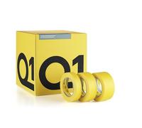 Q1® 3415 Multi-Purpose Premium Masking Tape, Suitable for Painting & Renovation, Automotive, Ideal for Surfaces like Walls, Carpets, Wood, Metal and all Paint Types [Single Roll] (36mm)