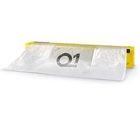 Q1 4m Wide Premium Automotive Masking Film - 150m Clear HDPE Sheet for Car Body Paint Protection - Static Cling, Solvent & Waterborne Paint Compatible