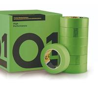 Q1 Painters Green Masking Tape (36mm x 50m) 24 Roll Box - Painting & Decorating Car High Performance Paint Masking 110°C Temperature Resistance