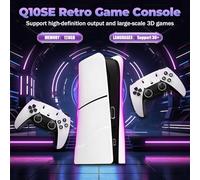 Q10SE Retro Gaming Console 4K HD, Portable Video Emulator Gaming Console with built in 25000+ Classic Games 34 Emulators, Plug and Play Video Games for TV with 2 x 2.4G Wireless Controllers (64GB)