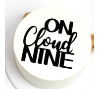 Q111 Gold Acrylic On Cloud 9 Cake Topper,9th Birthday Cake Decor, Cheers to 9 Years,In My 9th Birthday Era,Happy Birhtday Party Decor, Baby Shower Party Decorations