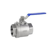 Q11F-16P High Temperature Steam 304 Stainless Steel Threaded Ball Valve Threaded Manual Two-Piece Threaded Manual Ball Valve(DN50 304 Heavy Duty)