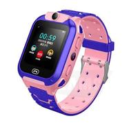 Q12 Waterproof Kids Smart Watch SOS Antil-lost Smartwatch Baby 2G SIM Card Clock Call Location Tracker Watch Android- Boys & Girls (Pink)