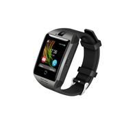 Q18 Bluetooth Smart Watch With Camera Support Sim Tf Card Smartwach- Black 1Pc - Standard