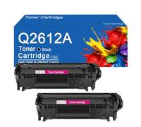 Q2612A Toner Cartridge Replacement for HP Laserjet 1020Plus 1022 1010 1012 1015 1018 Printer, Clear Printing,Q2612A-2Set