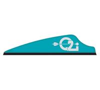 Q2i Fusion X-II SL | 1.5" | 100pk | Teal High-Performance Arrow Fletching Vanes with Tri-Fusion Adhesion Technology for Target Archery
