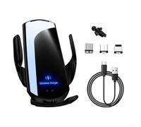 Q3 Car Mounted Magnetic Wireless Charger 15W Fast Charging Electric Holder Sensor Auto-Clamping Vent 360 Degree Rotatable ABS Material Compatible with Most Smartphones General Moto