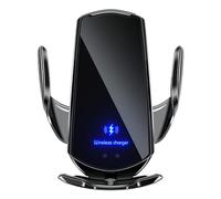 Q3 Smart Sensor Car Phone Wireless Charger,15W Qi Fast Charging Auto-Clamping Car Holder, Air Vent Phone Holder，for iPhone16/15/14/13/12series,and All Qi Enable Android Cellphone (Q3-Black)