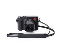 Q3 Vintage Genuine Leather Camera Case Handmade Half-Wrap Camera Protector with Aluminum Baseplate for Leica Q3 (Black - Black Line -Set)