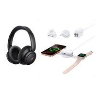 Q30 | Bluetooth Noise Cancelling Headphones + Anker MagGo Wireless Charging Station (3-in-1, Foldable Pad)