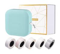 Q30 Label Maker Machine Mini Pocket Thermal Label Printer All in One BT Connect Adhesive Tag DIY Date Journal Study Sticker Labeling Machine with 5pcs Label Rolls Compatible with iOS Android fo/48 ( C