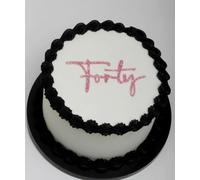 Q337 Red Glitter Acrylic 40th Birthday Cake Topper, Forty Cake Topper, Women & Men,Acrylic Black Forty Cake Decorations, Cheers to 40 Years Old /40th Anniversary Party Decorations Supplies