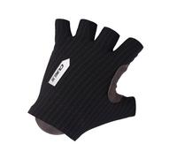 Q36.5 Pinstripe Summer black gloves. - L