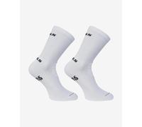 Q36.5 Ultra Long Socks Pack White with Black Logo (2 Units) - 44/47