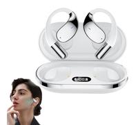 Q39 Ai Translation Clip-On Bluetooth Earphones, Audifonos Traductores Ai Translation Earbuds Real Time, Wireless Noise Cancelling Sport, Open Ear Earbuds Case Wireless Bluetooth, Open Ear Cas(White)