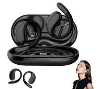 Q39 Ai Translation Clip-On Bluetooth Earphones, Q39 AI Earbuds Translate, Bluetooth 5.4 Real Time Open Ear Headphones, Ipx5 Waterproof, for Travel Business Learning (Black)