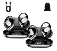 Q39 Ai Translation Clip-On Bluetooth Earphones, Q39 Ai Earbuds Translate, Intelligent Noise Reduction, Support 140 Languages & Accents, For Travel Business Learning (Black*2pcs)