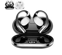 Q39 Ai Translation Clip-On Bluetooth Earphones, Q39 AI Earbuds Translate, Real Time Bluetooth 5.4 Translation Headphones, Waterproof, Open, for Travel Business Learning (Black)